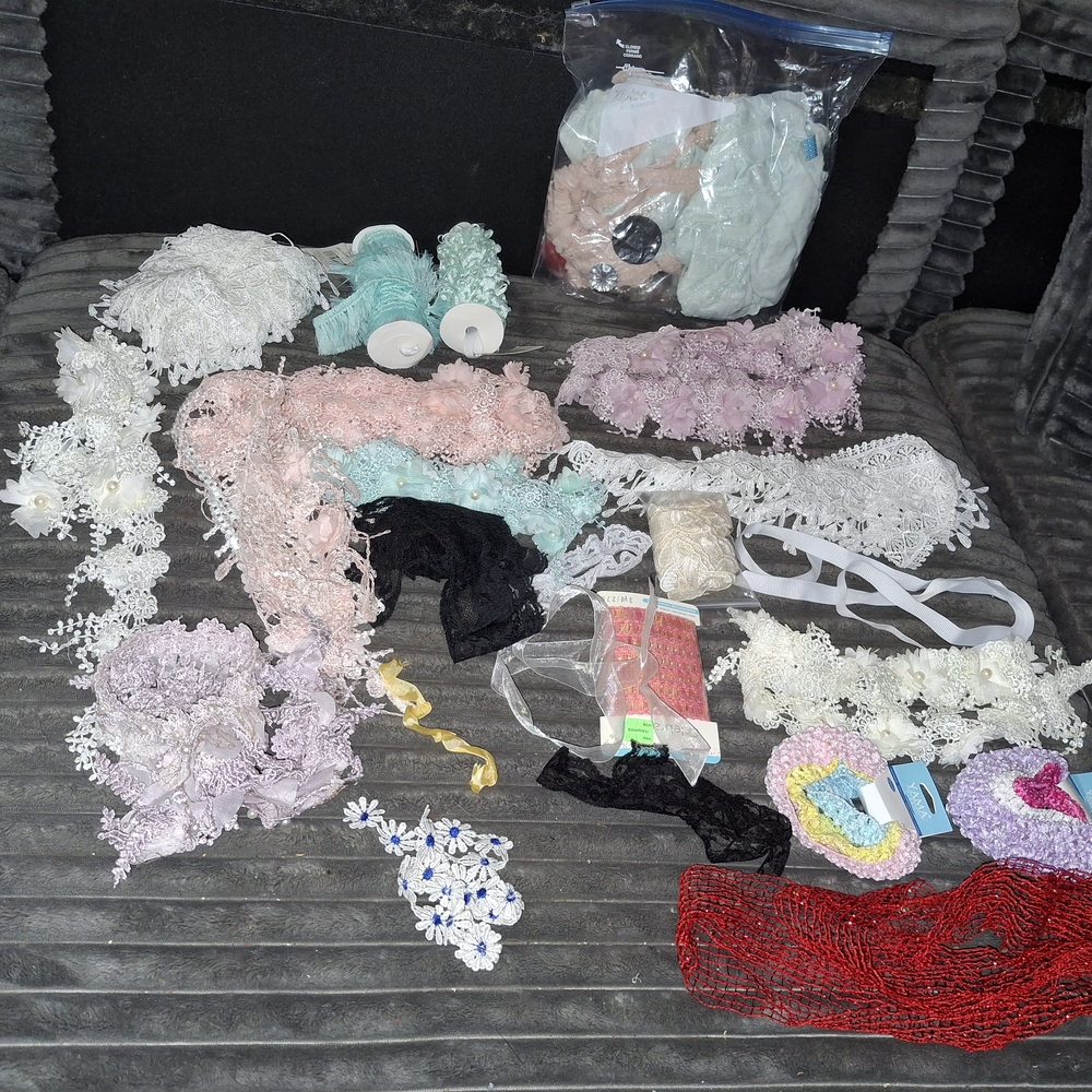 Celebrate It Lace and Ribbon Assortment - White, Pink, Black, Red